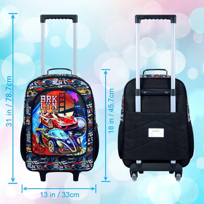 UFNDC Kids Suitcase for Boys, Suspension Bridge Racing Luggage with Wheels，Travel Carry on for Children Toddler Elementary - Image 4